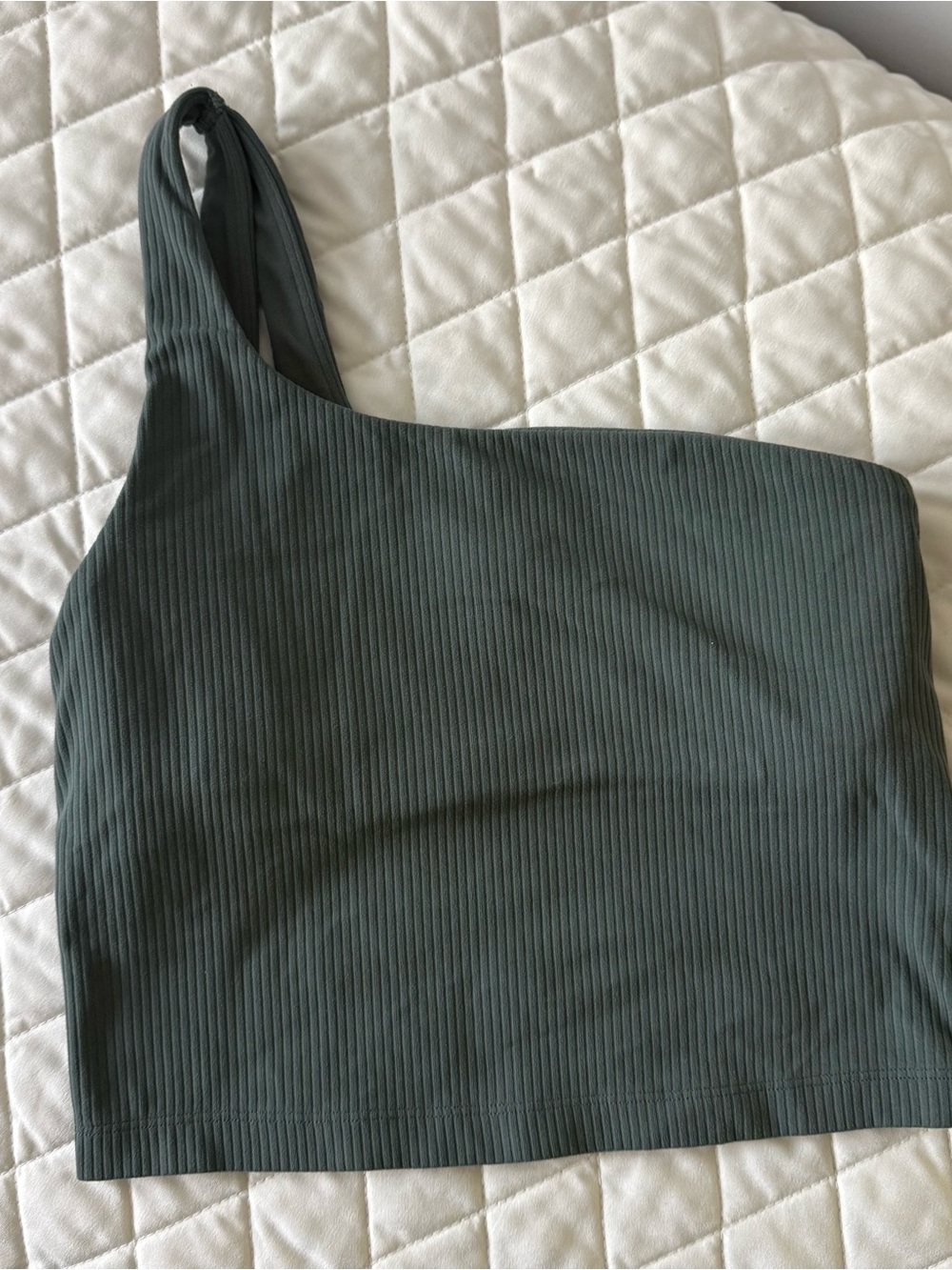 lululemon athletica One-Shoulder Ribbed Tank - Forest Green